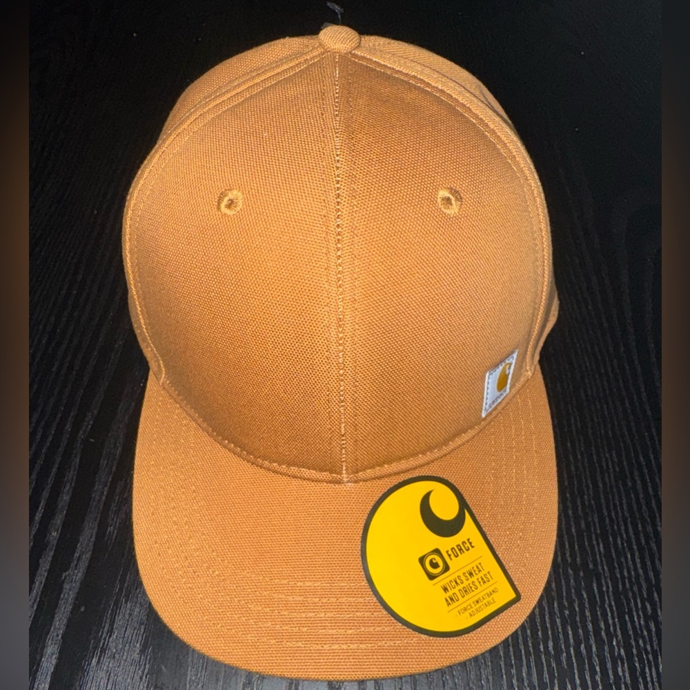 CARHARTT ASHLAND HAT FLAT BILL Adjustable Cap Brown AH1604-M Cotton New W Tags